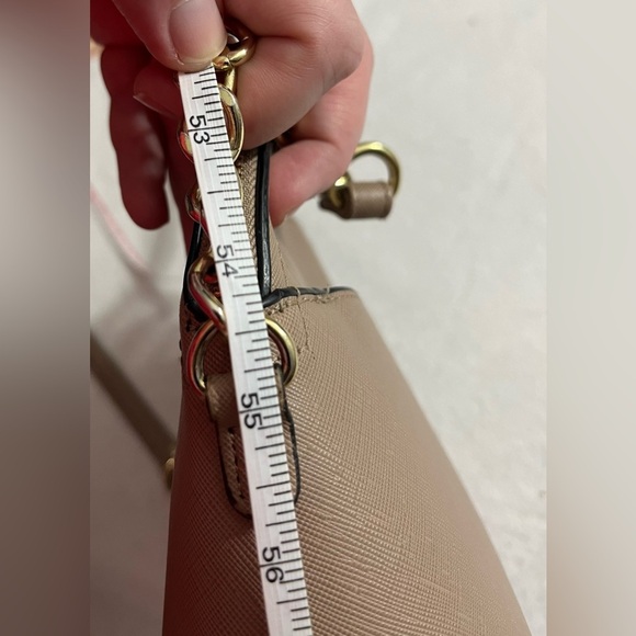 Steve Madden beige double zipper purse with long crossbody chain - Picture 6 of 13